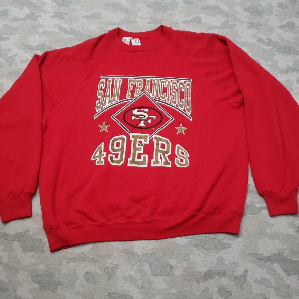 VTG San Francisco 49ers Sweatshirt Women XL Red NFL Football Crewneck